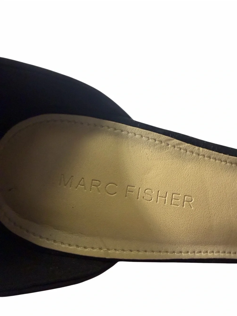 Marc Fischer Black Cork Wedge Sandals with Ankle Strap
